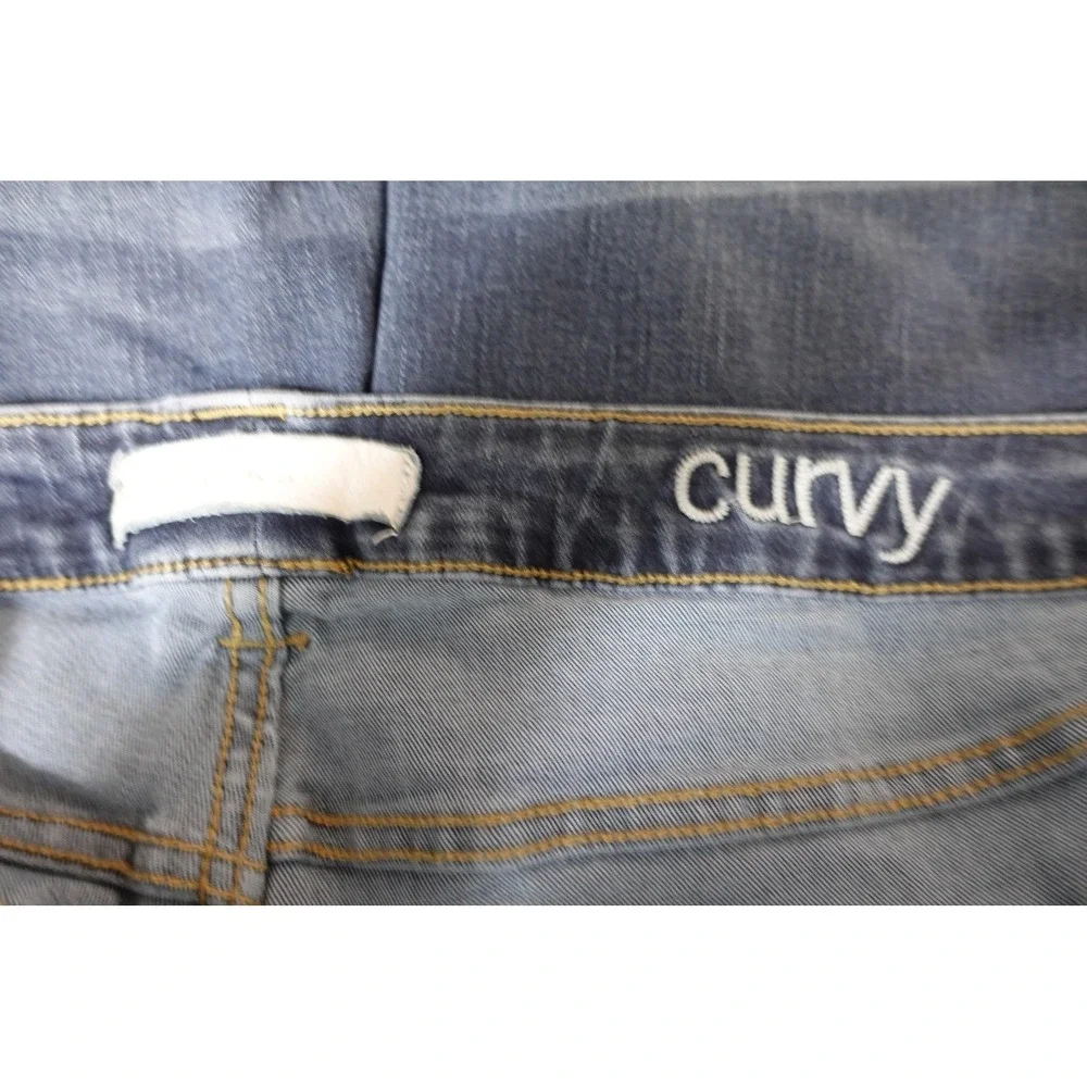 Slink‎ Jeans Womens 16 Blue Medium Wash High Rise Curvy Straight Denim Pants